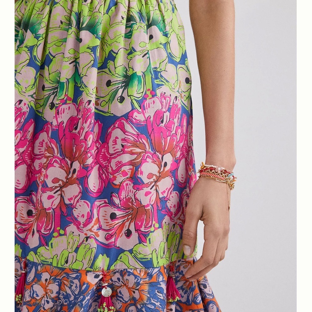 nwt villa Tiered midi Skirt Roopa Pemmaraju small - Picture 3 of 11